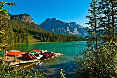 Papeis De Parede Lago Canadá Parque Fotografia De Paisagem Montanhas