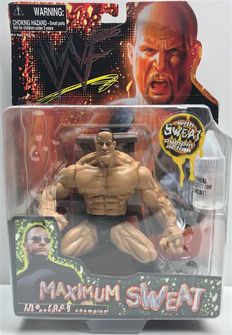 Tas039471 1999 Jakks Wwf Wwe Maximum Sweat Action Figure The Rock