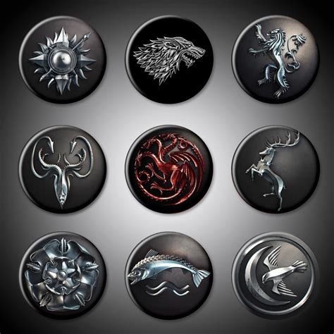 Buy Game Of Thrones Magnets House Sigils Got Symbols Set Of 9 Plus