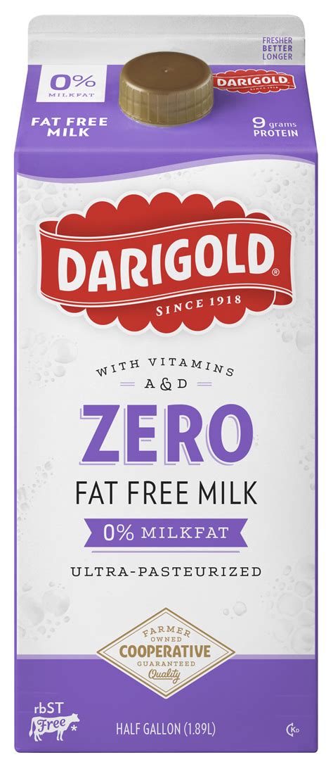 Milk 0 Fat Free Half Gallon Up Darigold