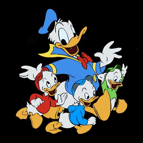 Huey Dewey Louie And Uncle Donald PNG Etsy