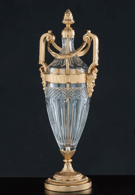 M A139 0 Clear Crystal Urn David Michael Furniture