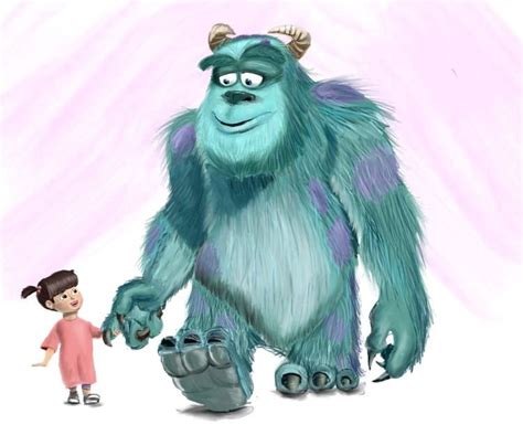 sully and boo from monster s inc digital colored pencil sully and boo monster co monsters