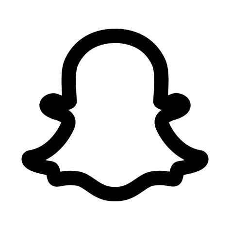 Snapchat Logo Black And White Snapchatrounded Icon Free Of Rounded