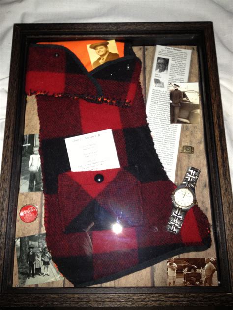 Shadow box made with my grandfathers items! | Shadow box memory, Shadow box, Diy shadow box