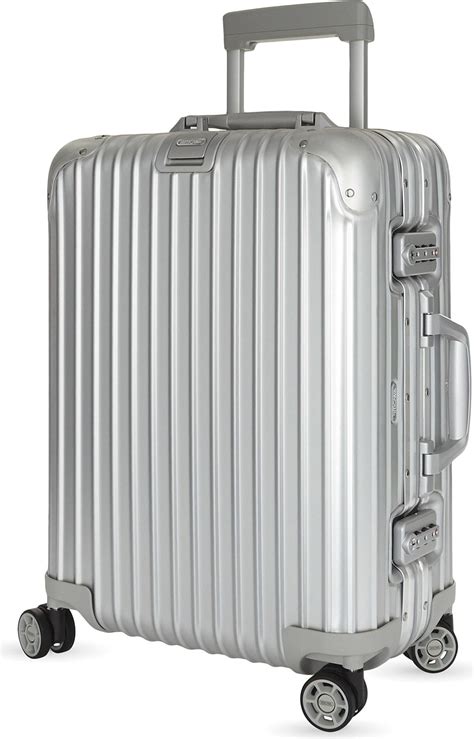 Rimowa Topas Aluminium Four Wheel Cabin Suitcase 55cm In Metallic For