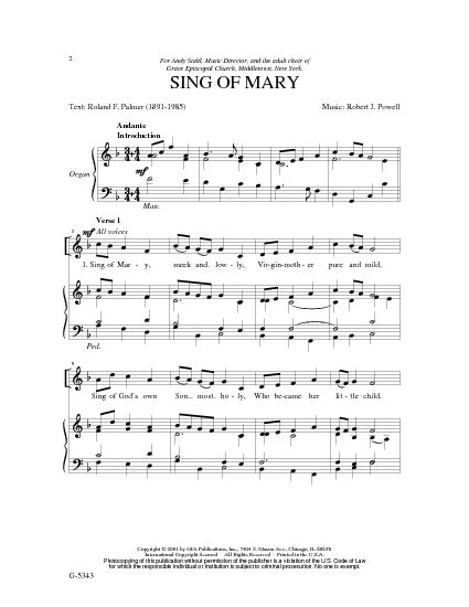 Sing Of Mary
