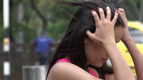 Bored Female Teen Fixing Her Hair 1281591 Stock Video At Vecteezy