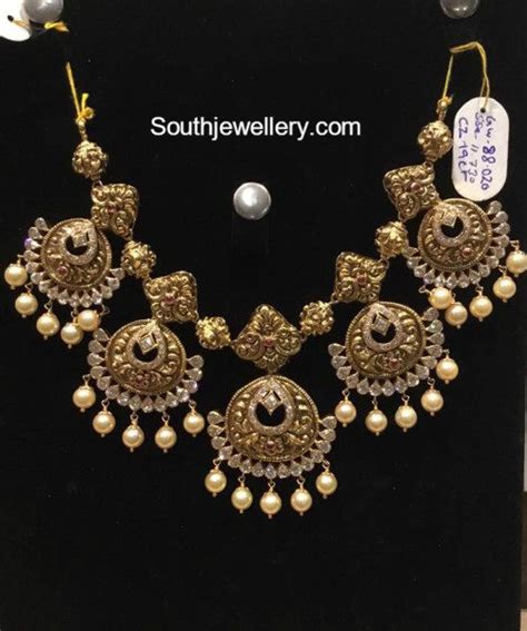 Antique Gold Necklace Jewellery Designs