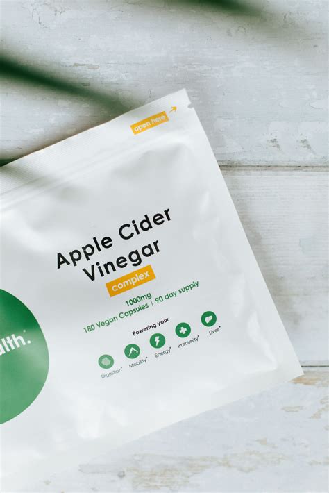 Apple Cider Vinegar Pills 180 Vegan Capsule Nude Health