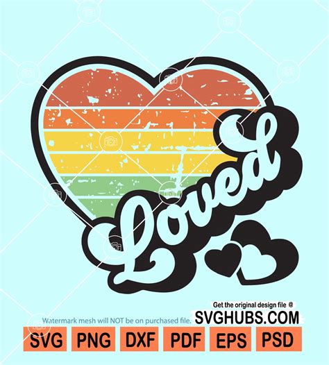 Retro Love SVG, Retro valentine svg, Valentine SVG file, Love cut file