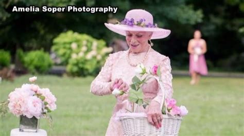 91 year old flower girl steals the show