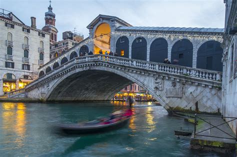 The Rialto Bridge Is Among Most Famous Bridges In Venice And The Oldest
