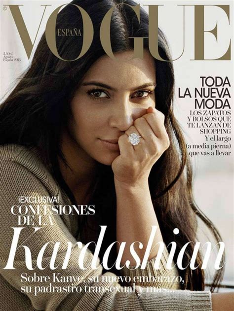 Kim Kardashian Vogue Spain Cover Magazine August 2015 Gotceleb
