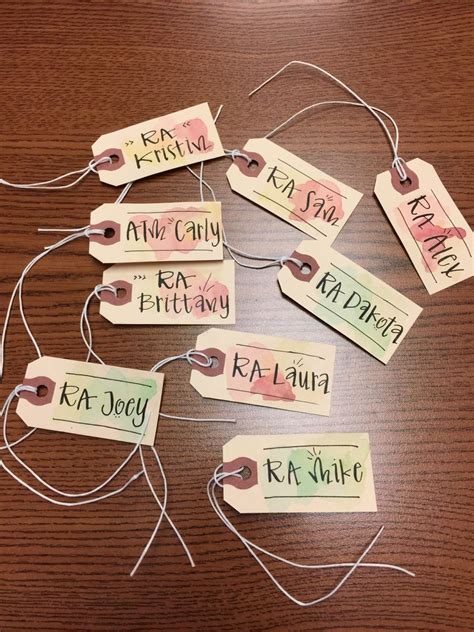 There are many names, but whether you call it door dec, door tag, or even just name tags, the basic idea is that you want to spice up the floor and label who lives in each room. Calligraphy door decorations for my staff with some ...