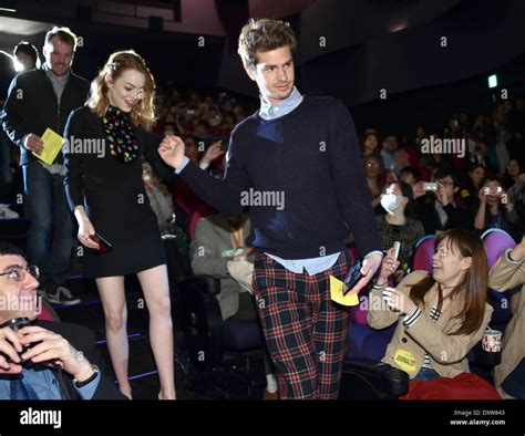 Tokyo Japan 31st March 2014 Emma Stone And Andrew Garfield Mar 31 2014 Tokyo Japan