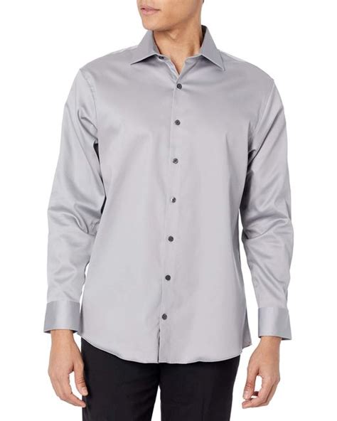 Kenneth Cole Reaction Dress Shirt Regular Fit Stretch Collar Non Iron