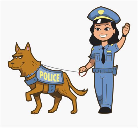 Clip Art Officer And Dog Picture Female Police Officer Clipart Free