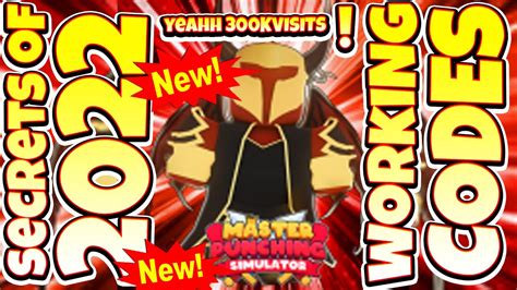 New Codes 🌟update Master Punching Simulator Roblox Game All Secret