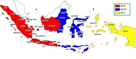 Pembagian Waktu Di Indonesia Zona Waktu Indonesia