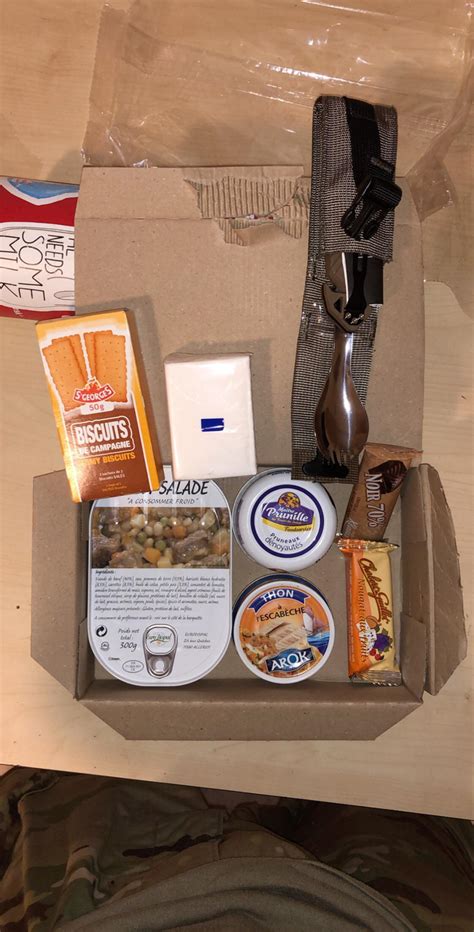 Presenting one French MRE and the issued spork. Review in comments. : army