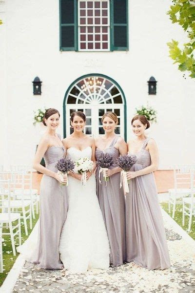 Dusty Lavender Bridesmaid Dresses Deer Pearl Flowers