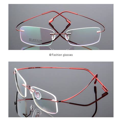 buy flexible ultralight rimless memory titanium magnetic reading glasses strength 1 0~ 4 0