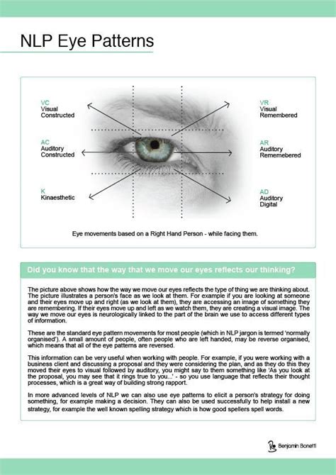 Nlp Eye Patterns Interesting Dont Have A Category For This So I