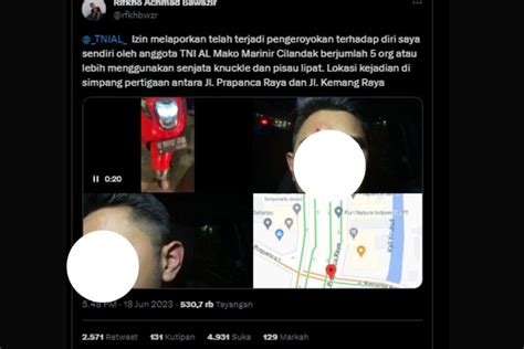 Viral Twit Oknum Prajurit Tni Al Keroyok Pengemudi Mobil Di Jakarta Ini Penjelasan Kadispen