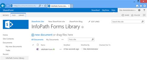 How To Create And Publish Infopath 2013 Template To A Sharepoint 2013