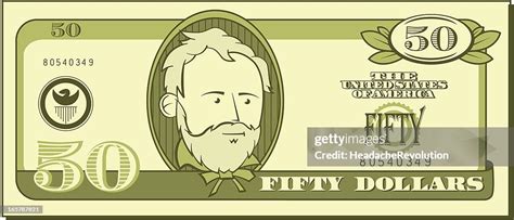 Fifty Dollar Bill Cartoon High Res Vector Graphic Getty Images