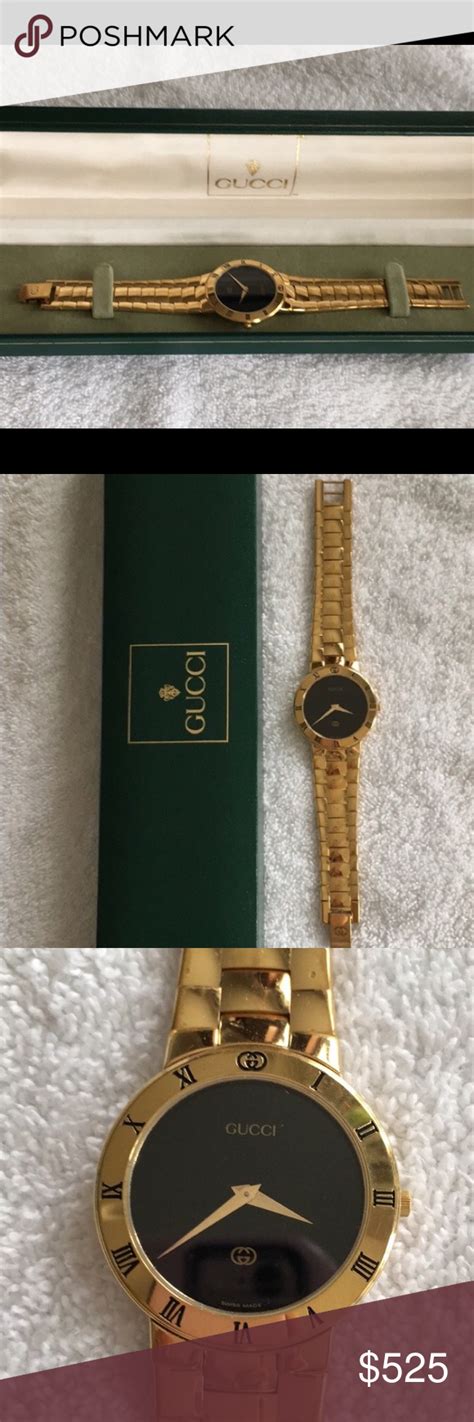 Authentic Gucci 18k Overlay Gold Watch Gold Watch Gucci Gucci Watch