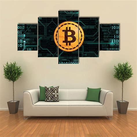 This is a list of some binary codes that are (or have been) used to represent text as a sequence of binary digits 0 and 1. Bitcoin With Binary Code And Printed Circuit Board - Crypto 5 Panel Canvas Art Wall Decor ...