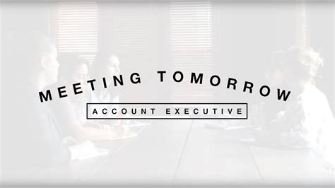 Meeting Tomorrow Account Executive Career Youtube