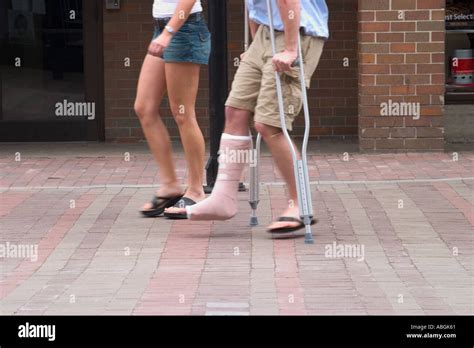 Leg Cast Crutching
