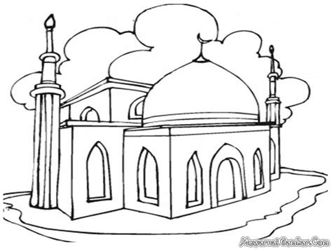 Mewarnai Gambar Masjid Anak Paud 2023
