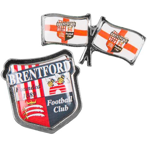 Brentford Fc Twin Badge Set