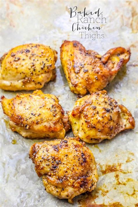 Bring liquid to a boil, then cover. Baked ranch dressing chicken thighs on baking sheet recipe ...
