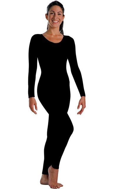 Unisex Adult Long Sleeve Footless Full Body Unitard Nylon Spandex Dance