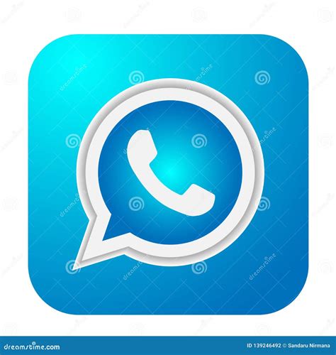 Whatsapp Icon Logo Element Sign Vector In Blue Mobile App On White