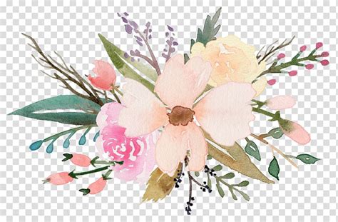 Floral Design Wildflowers Watercolor Painting Flower Transparent