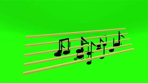 Green Screen Clips Music Notes On Score 4 Youtube