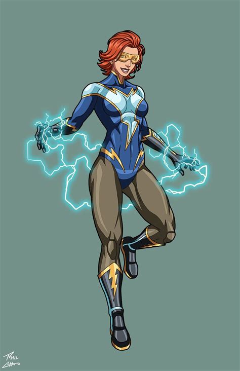 Lady Lightning Oc Commission By Phil Cho On Deviantart Superhero