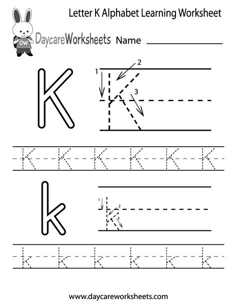 Letter Tracing K