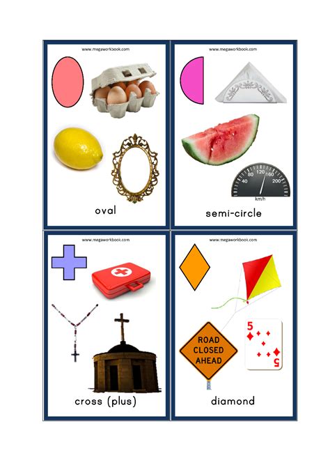 Shapes Flashcards Learn Basic Shapes With Real World
