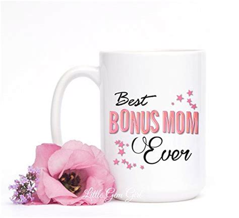 Novelty Coffee Mug For Stepmom 15 Oz Coffee Cup Best Bonus Mom Ever Coffee Cup For