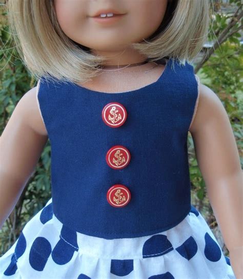 american girl doll clothes twirl skirt top nautical patriotic