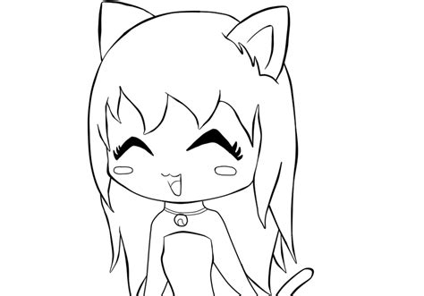 How To Draw A Cute Anime Cat Girl Easy Cat Lovster