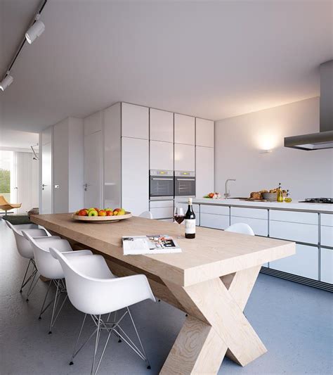 Modern White Kitchen Diner Interior Design Ideas