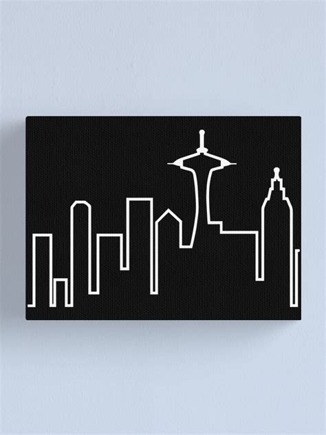 Seattle Skyline Frasier Canvas Print By Fandemonium Redbubble
